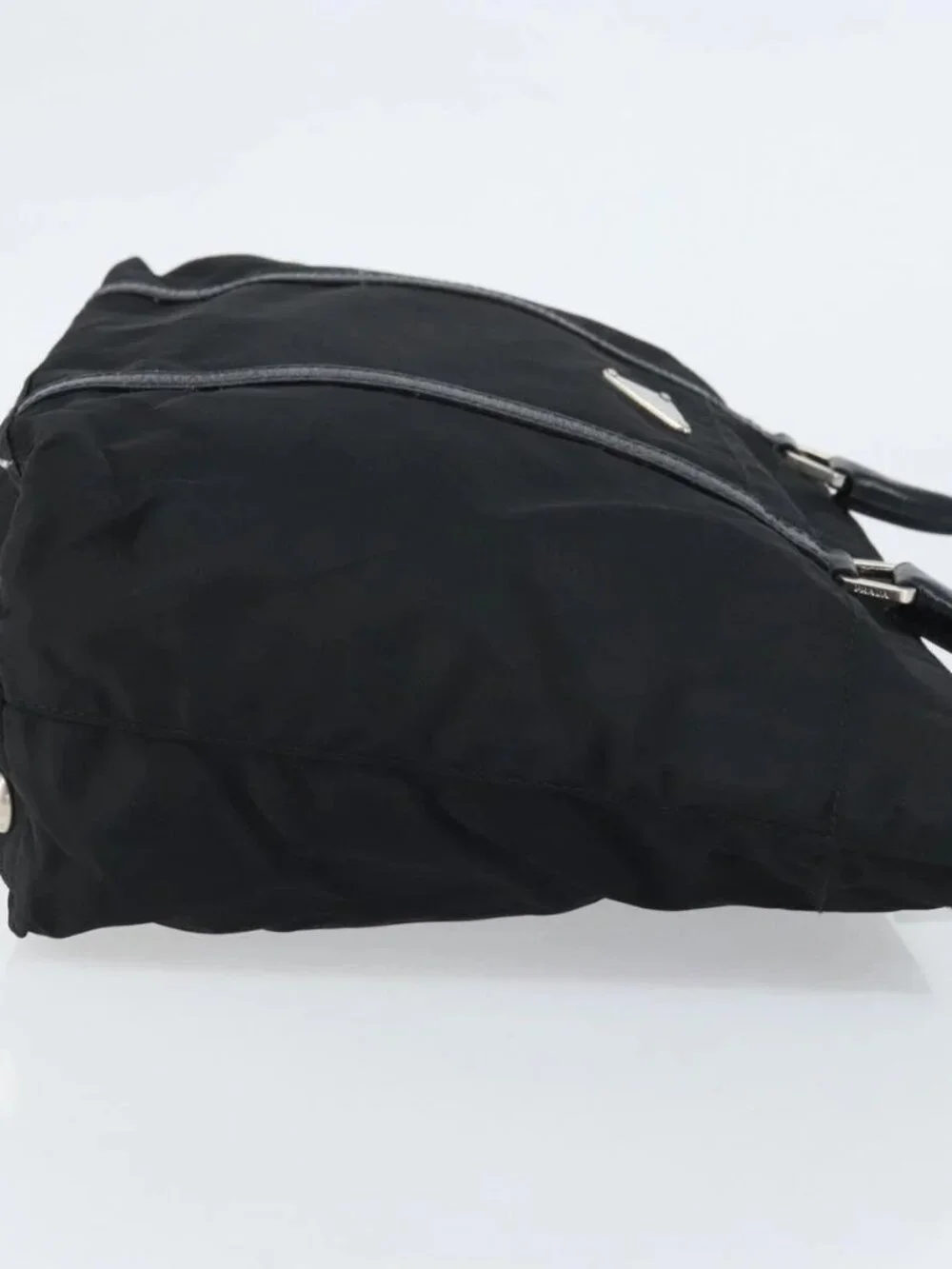 PRADA Tote Bag Nylon Black Silver Auth BA10973 - Picture 4 of 15